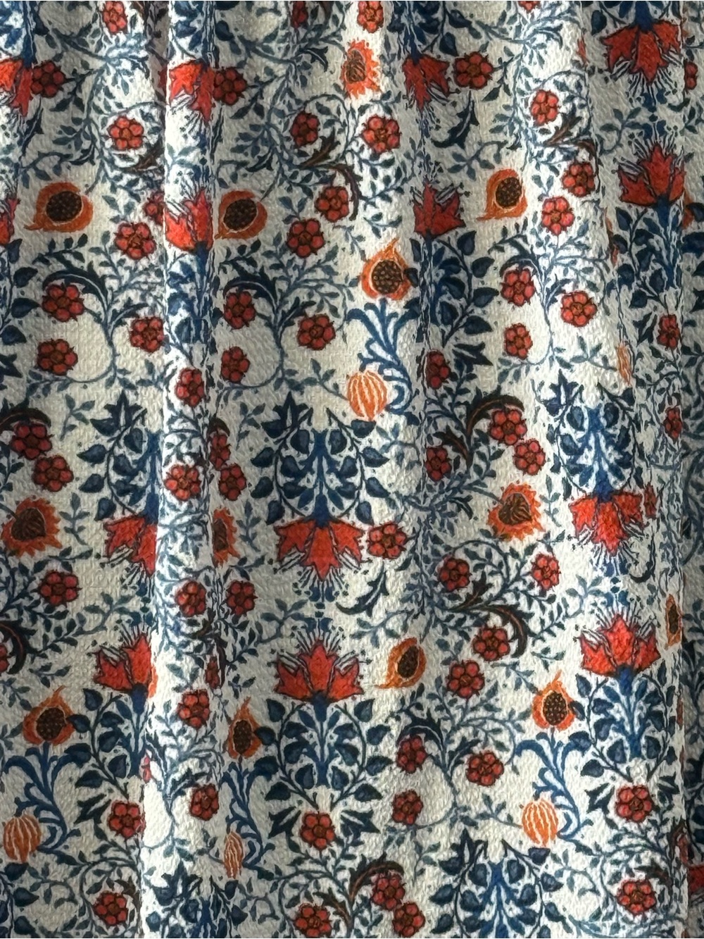 Max Studio Blue and Rust Floral Midi Dress - Picture 3 of 7